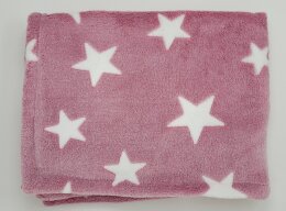 Kuschelfleece Decke rosa klein